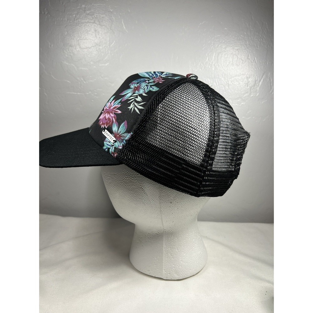 Empyre Surplus Co. Hat Cap Snap Back Skate Mesh Trucker Floral Black - Picture 2 of 10